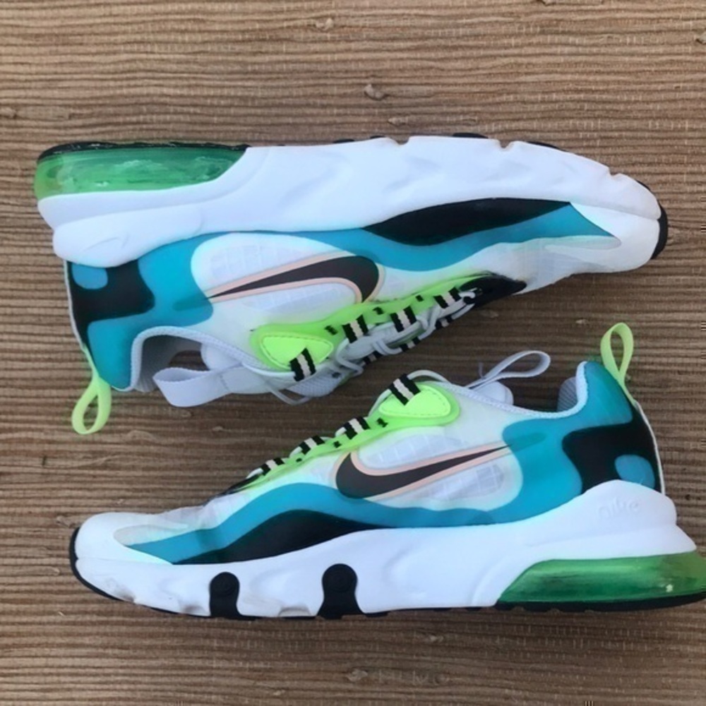NIKE AIR MAX 270 RT SE PS ORACLE AQUA CW2211-300 Size 3Y
